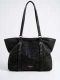 Ysbel — Cabas Sac de Cours Femme Vintage Sangles Suédine - Noir