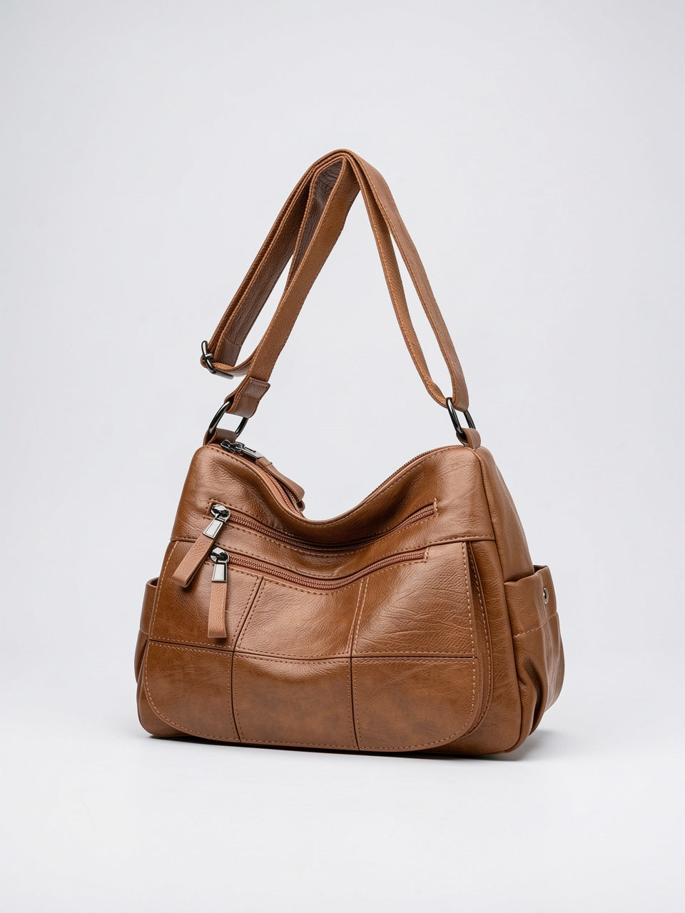 Ysée-Louise — Sac Vintage à Main Multipoches - Camel