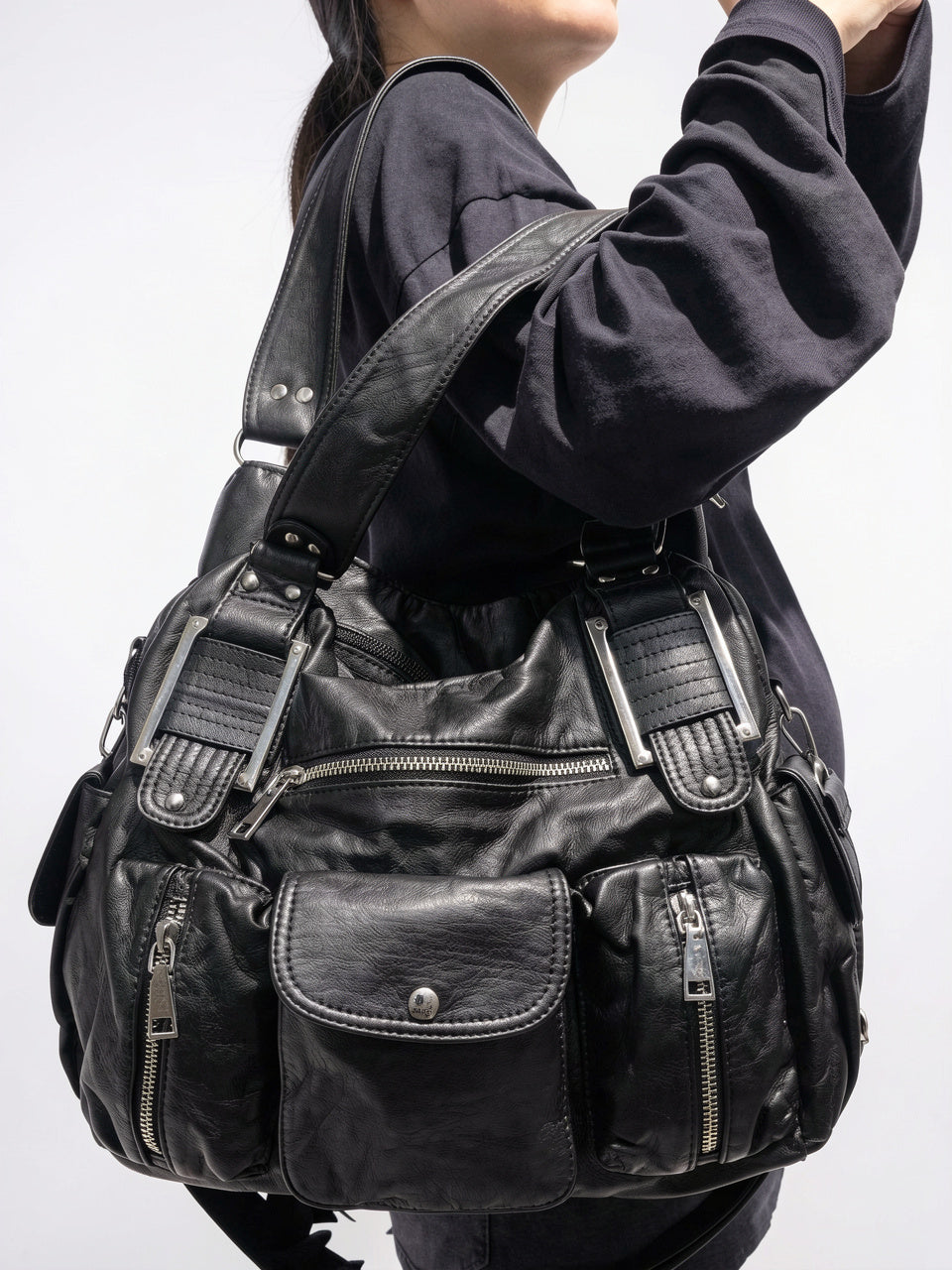 Ysée — Sac à main de cours souple et vintage à bandoulière - 4