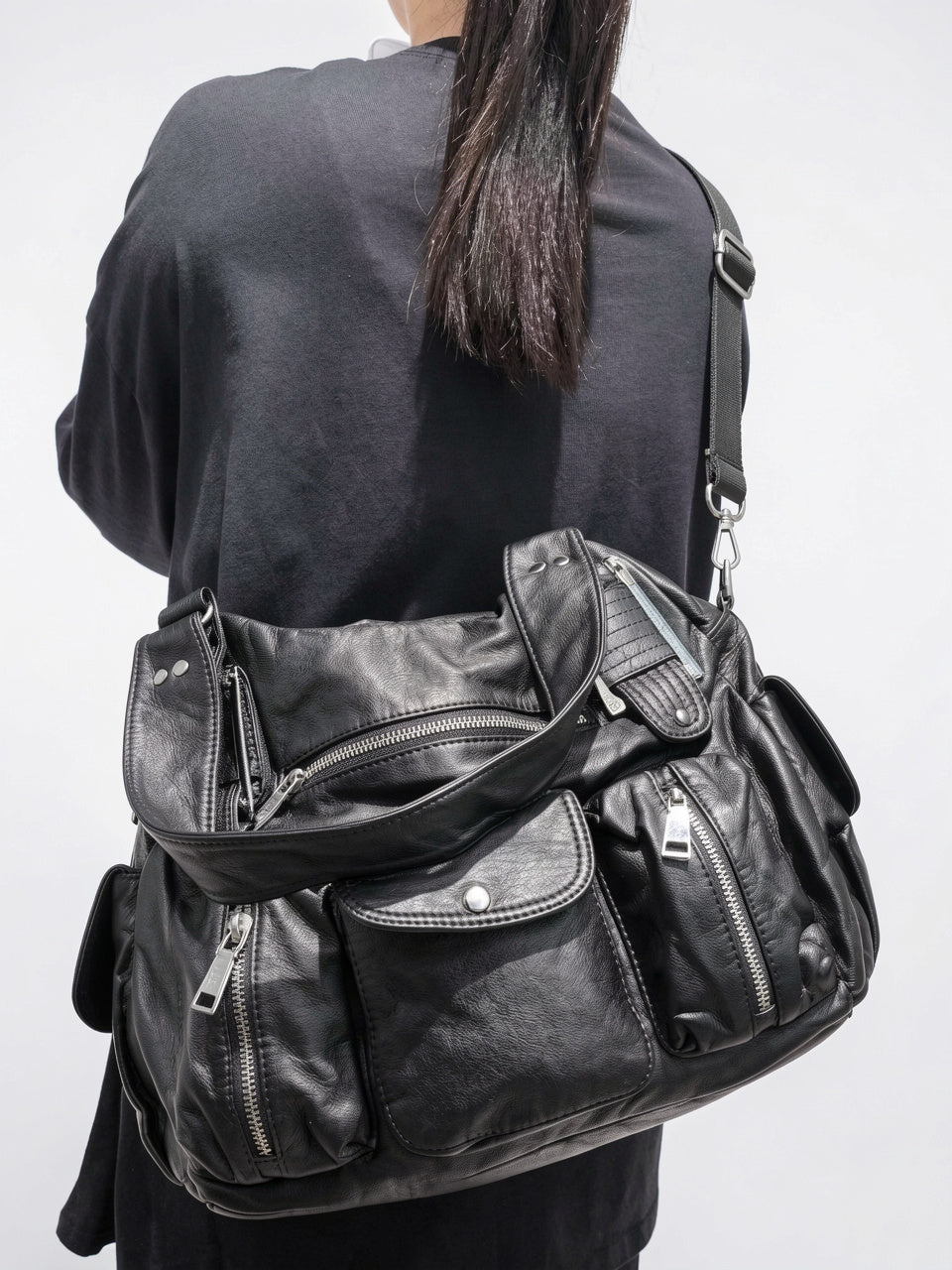 Ysée — Sac à main de cours souple et vintage à bandoulière - 6