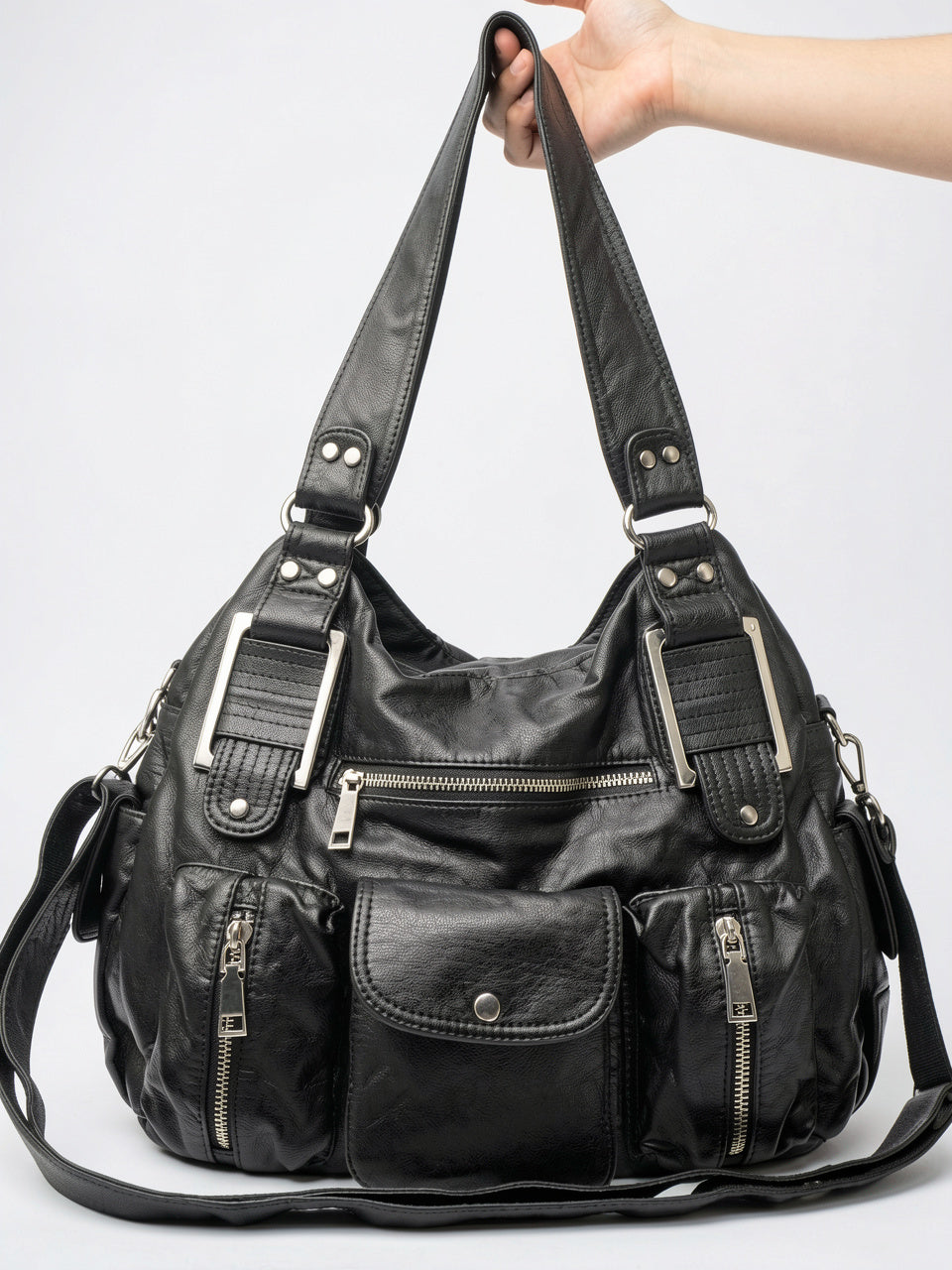 Ysée — Sac à main de cours souple et vintage à bandoulière - 7