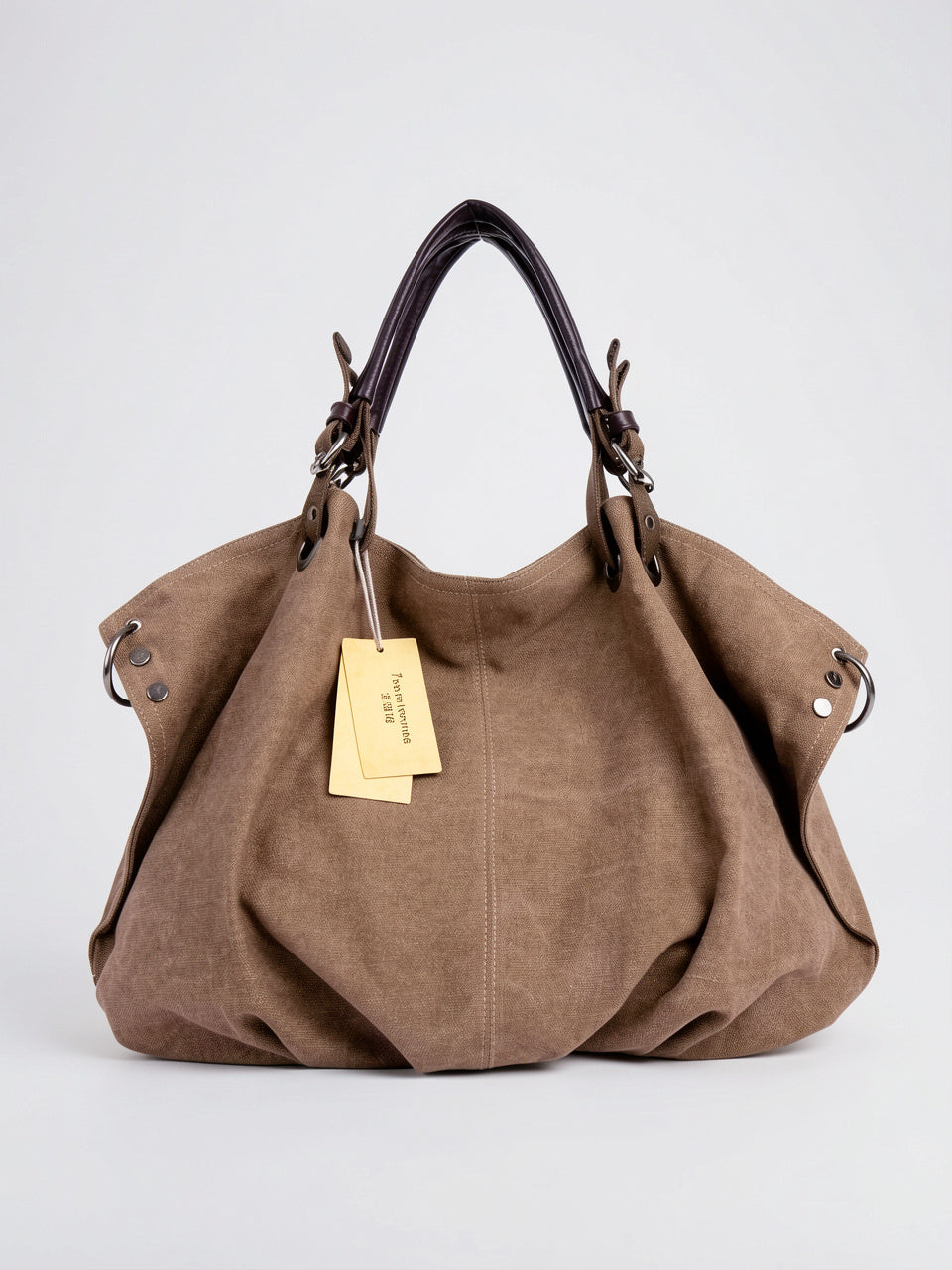 Ysée — Sac à main pour femme en toile - Marron