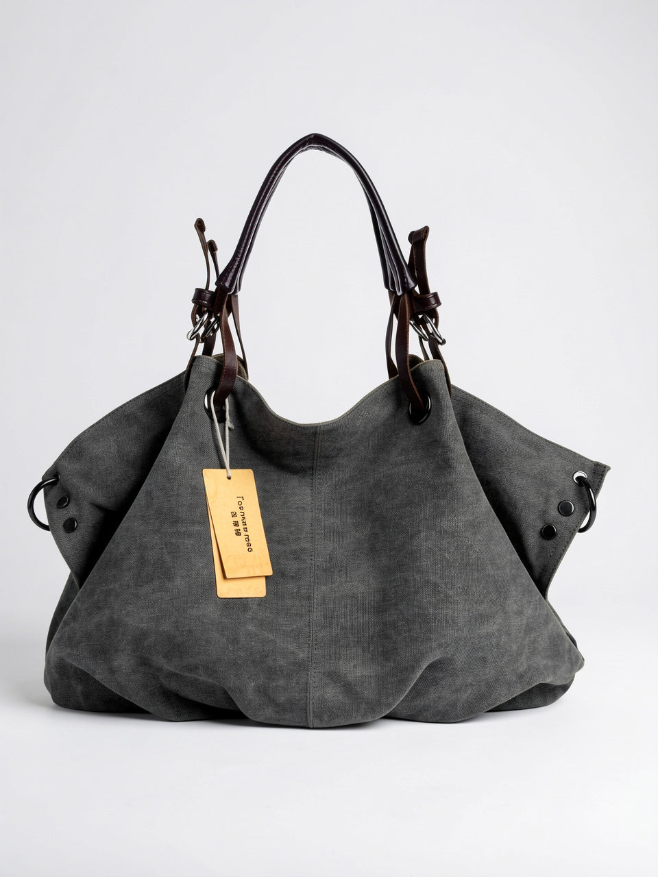 Ysée — Sac à main pour femme en toile - Noir