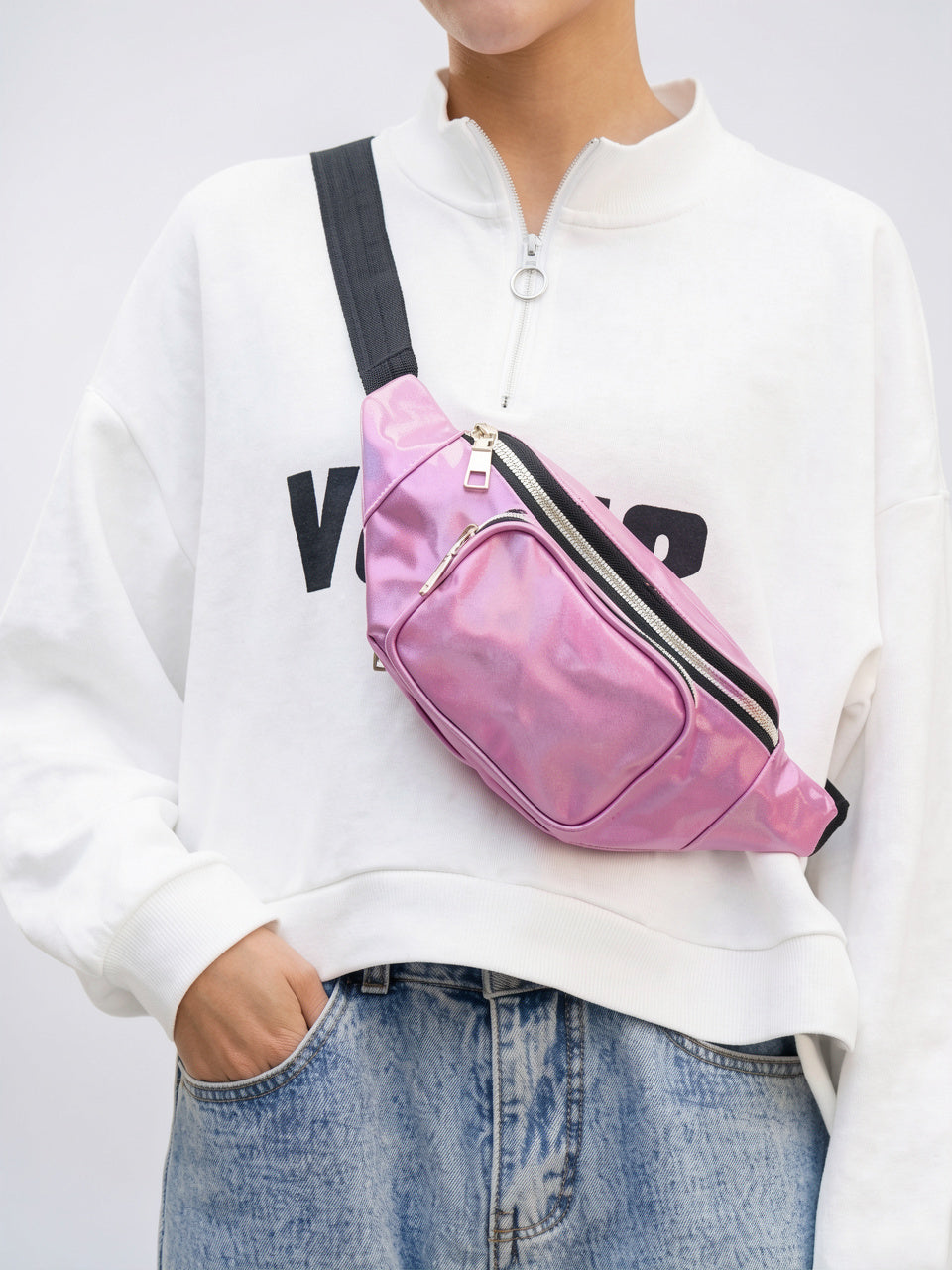 Ysée — Sac banane tendance brillant holographique - 5