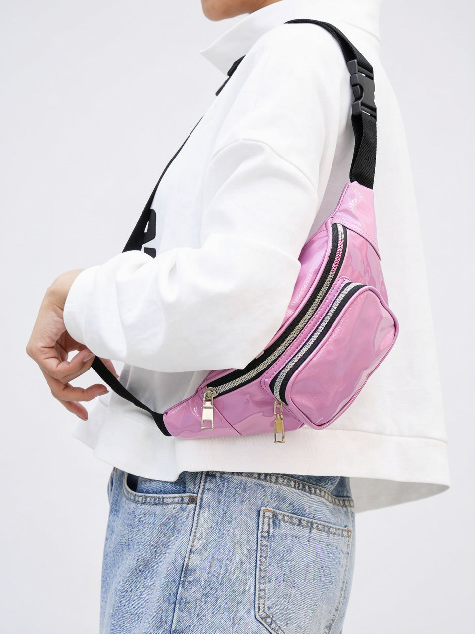 Ysée — Sac banane tendance brillant holographique - 7