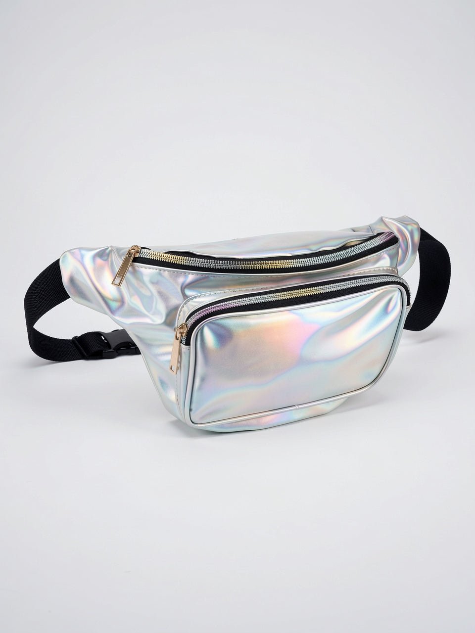 Ysée — Sac banane tendance brillant holographique - Argenté