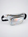 Ysée — Sac banane tendance brillant holographique - Argenté