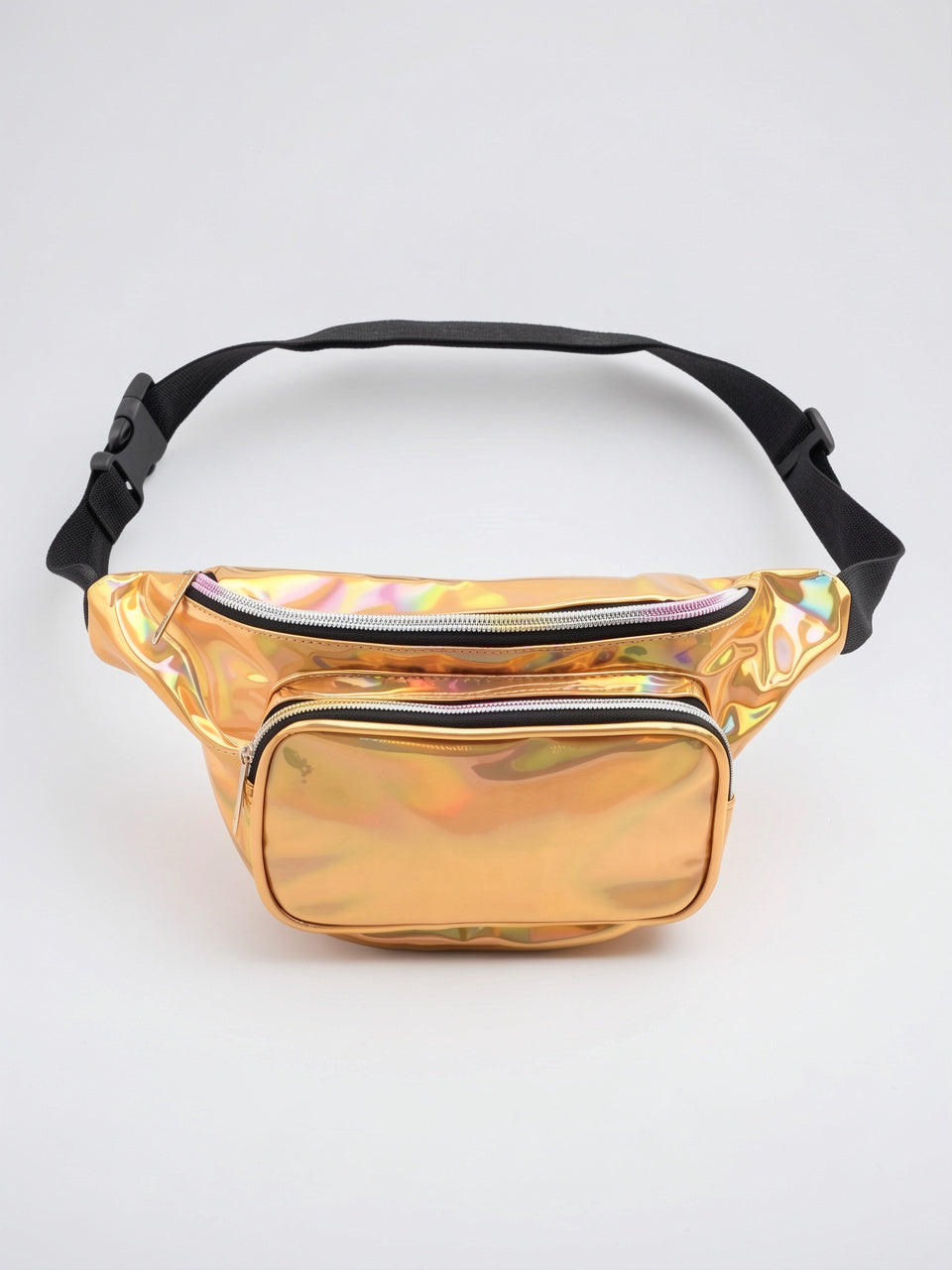 Ysée — Sac banane tendance brillant holographique - Doré