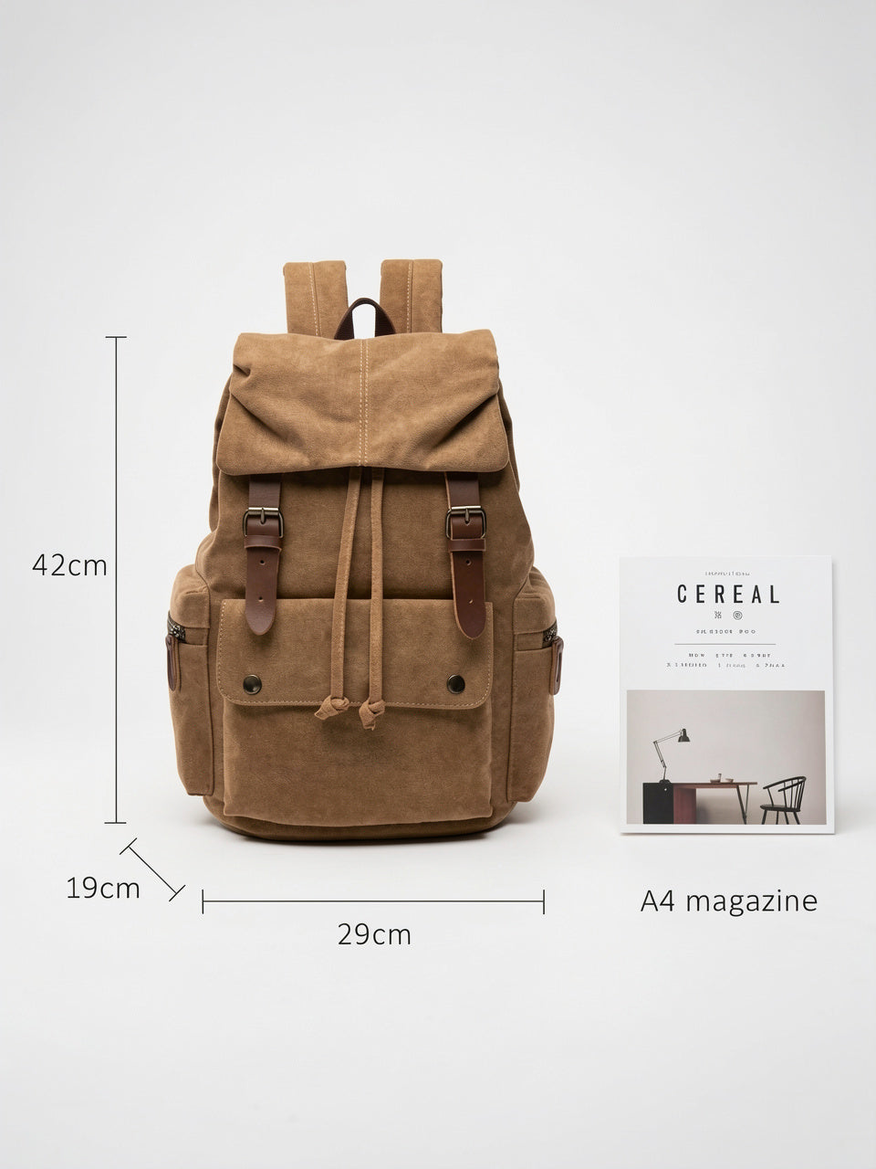Ysèle — Sac à dos vintage en toile pour femmes et hommes - 4