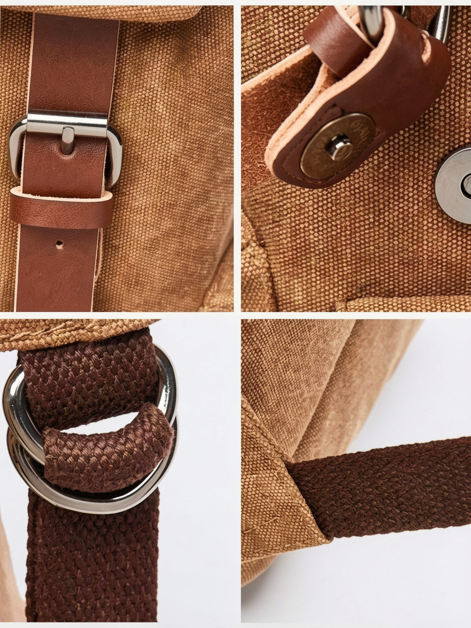 Ysèle — Sac à dos vintage en toile pour femmes et hommes - 6