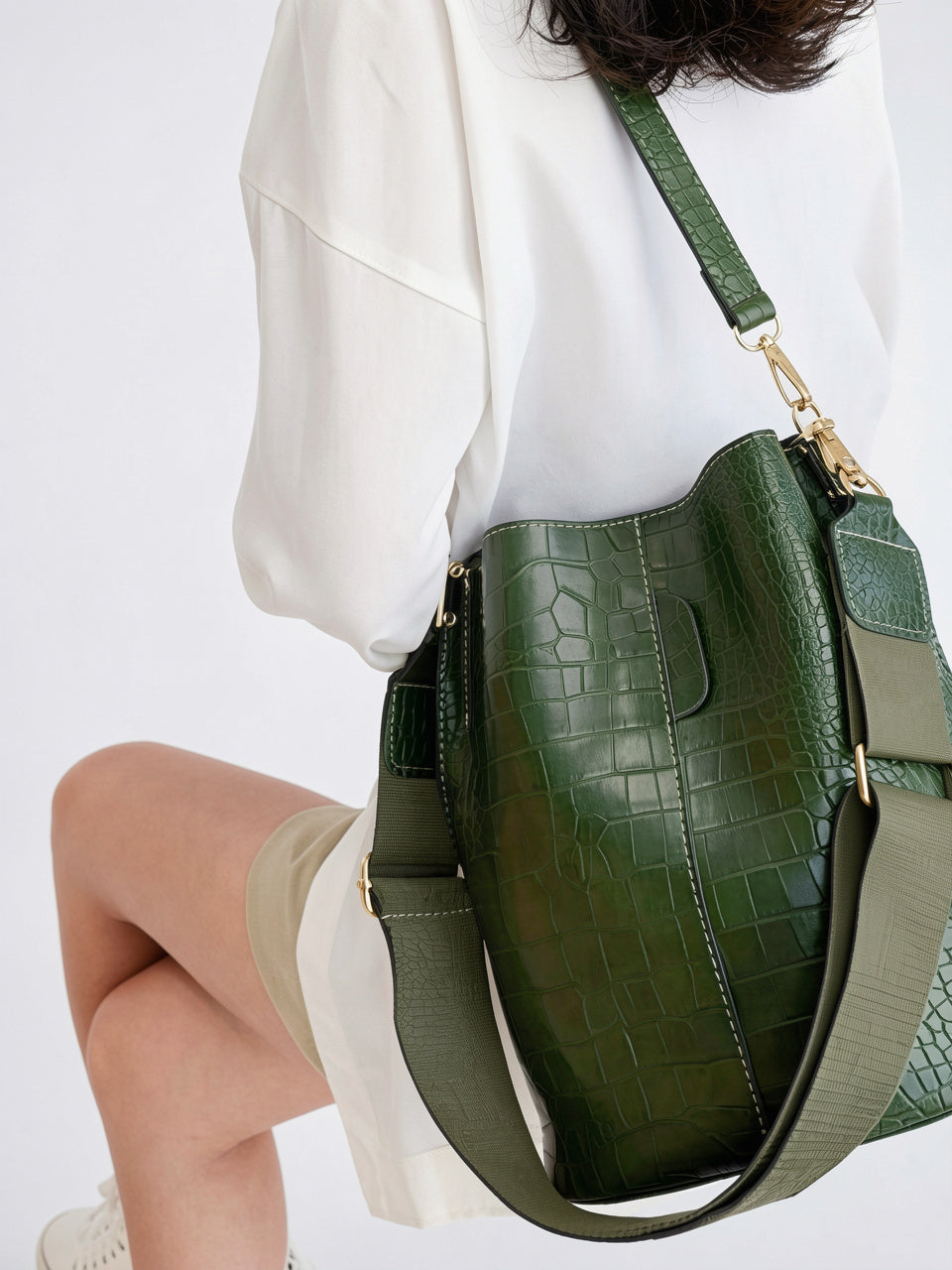 Ysèle — Sac Croco Seau - 11