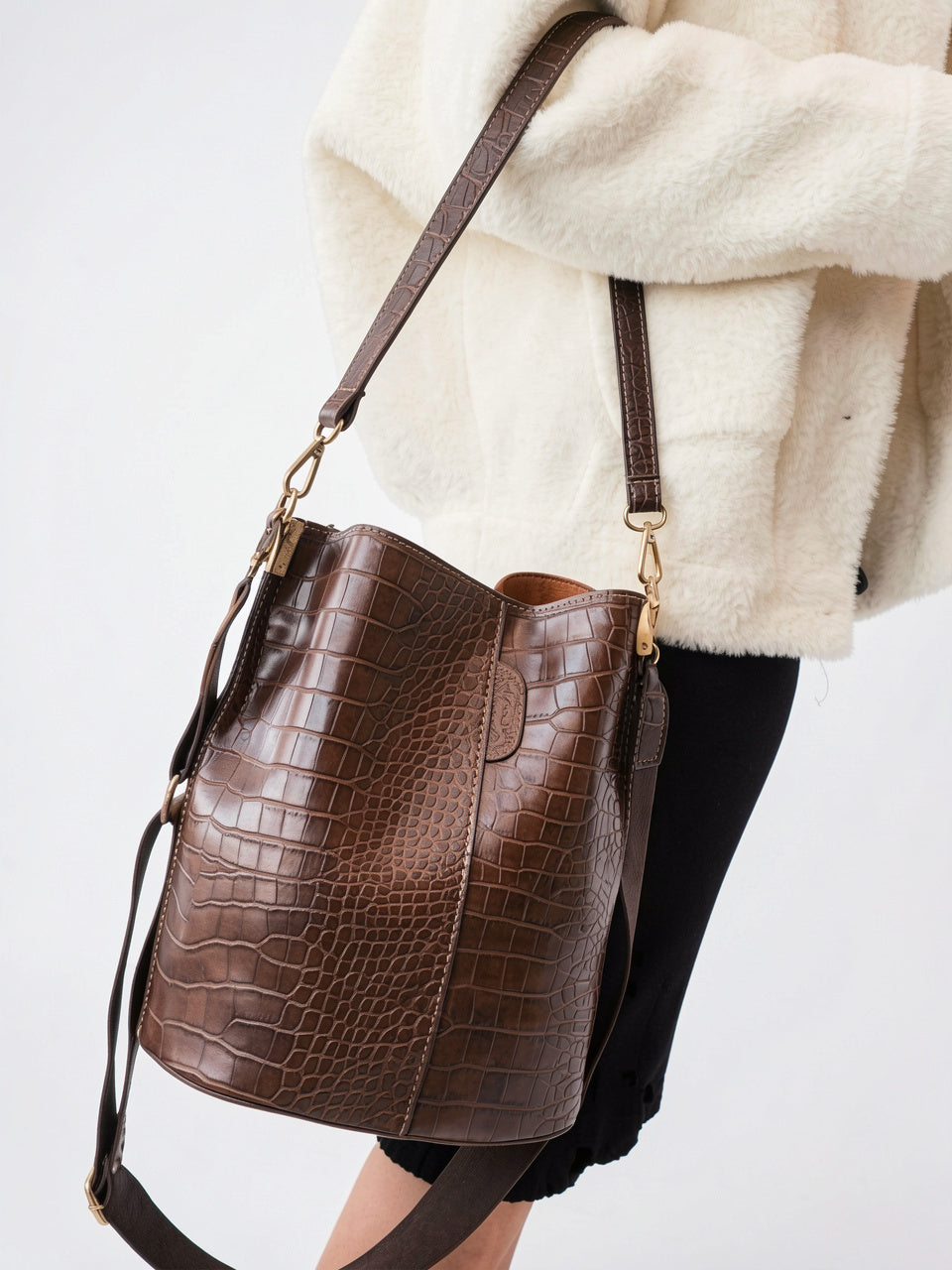 Ysèle — Sac Croco Seau - 5