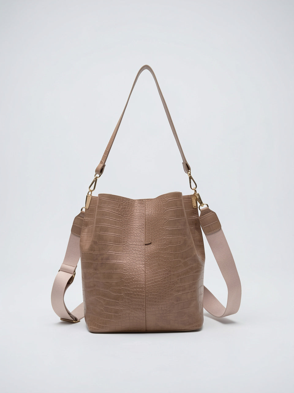 Ysèle — Sac Croco Seau - Beige