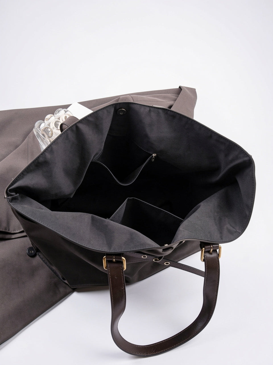 Ysélia — Grand cabas sac à main vintage de cours souple - 3