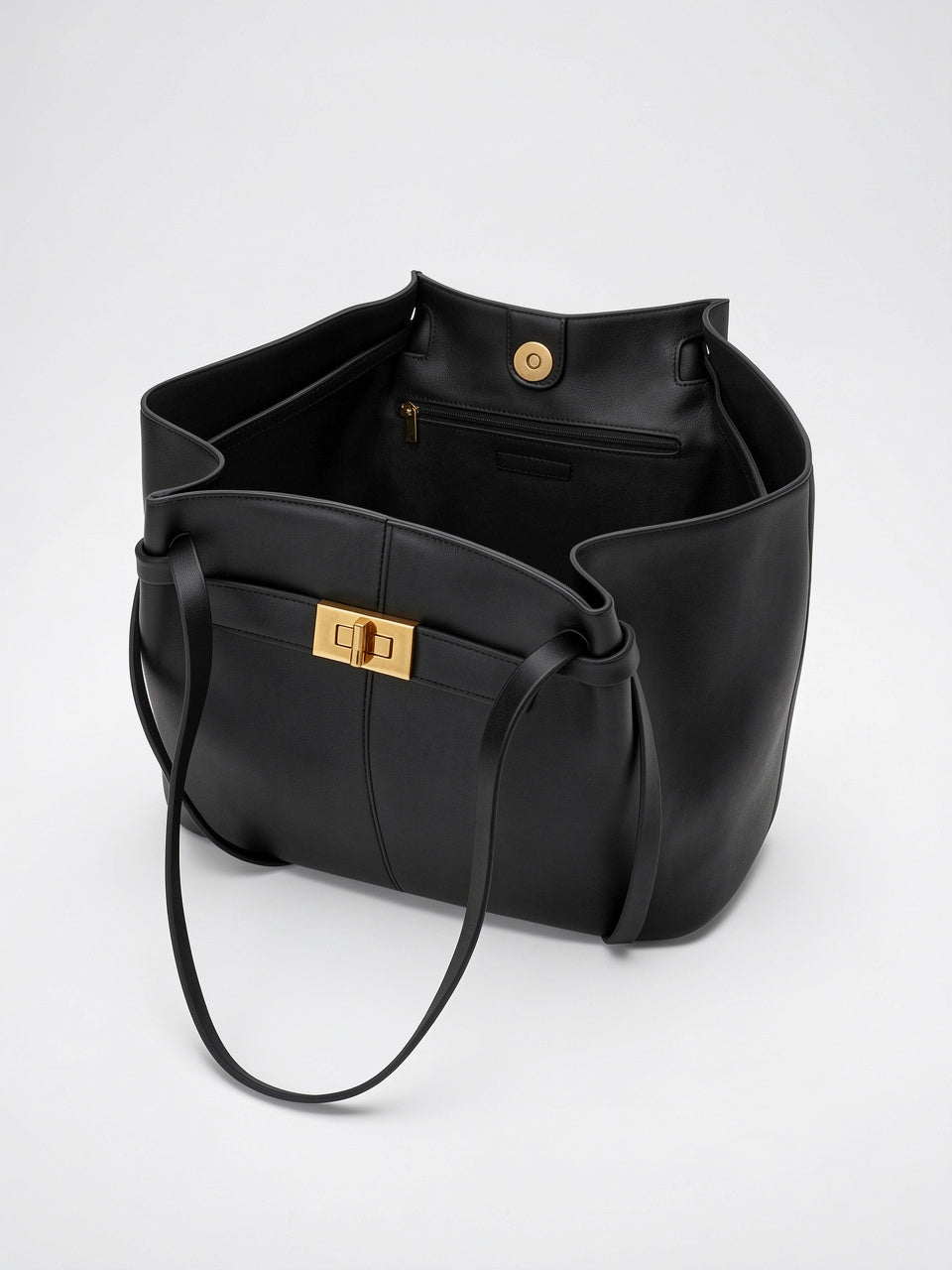 Yséline — Sac à main en cuir de cours grande capacité élégant café - 7