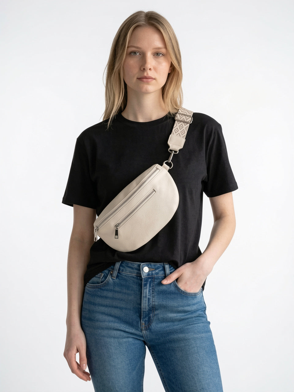 Yselle — Banane sacoche en cuir souple pour femme - 2