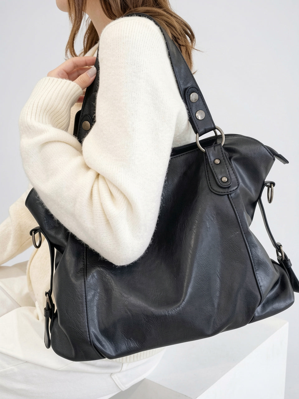 Ysène — Sac à main de cours en cuir de luxe - 3