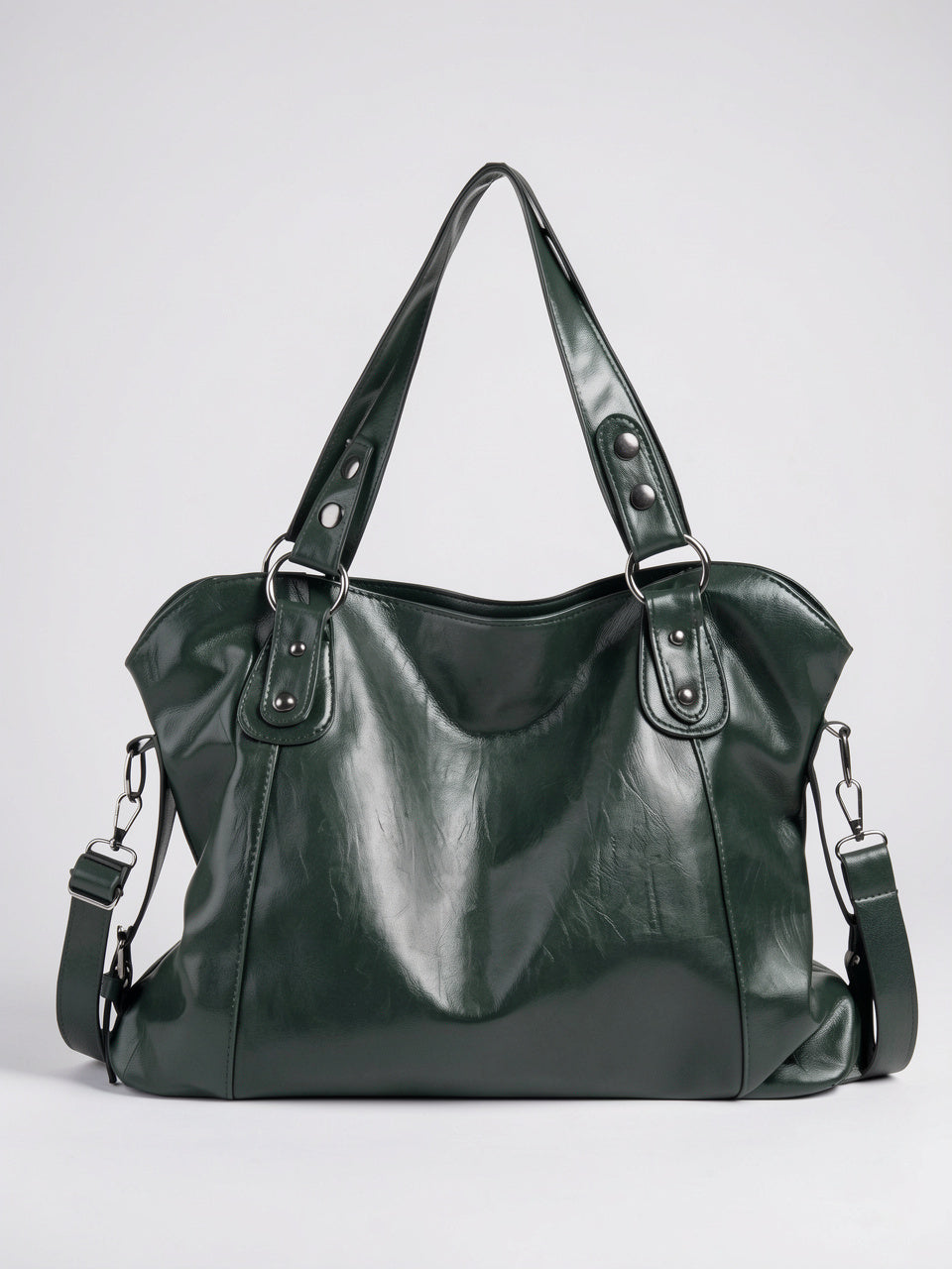 Ysène — Sac à main de cours en cuir de luxe - Vert