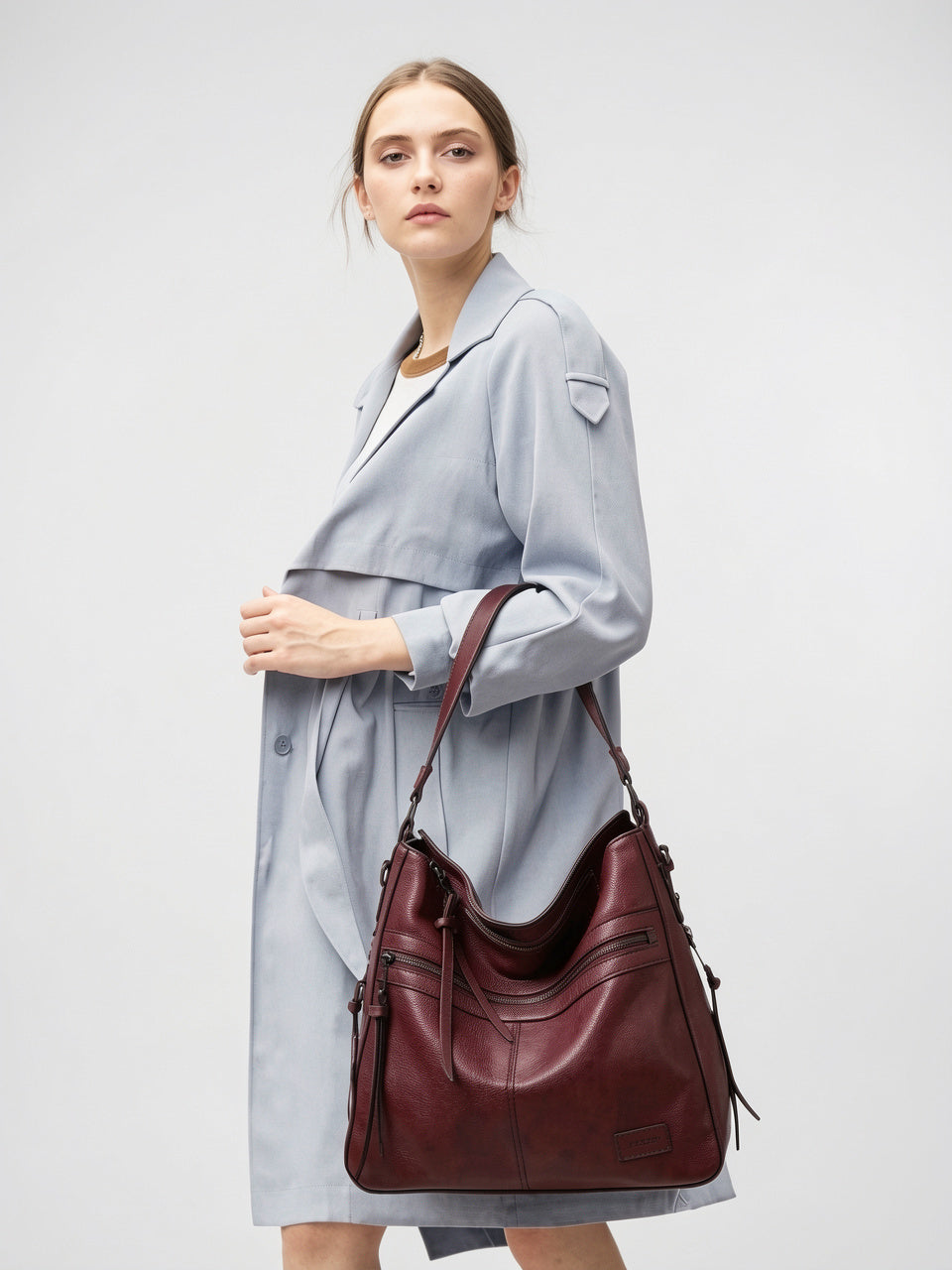 Ysénia — Sac hobo à main multipoches à bandoulière - 15