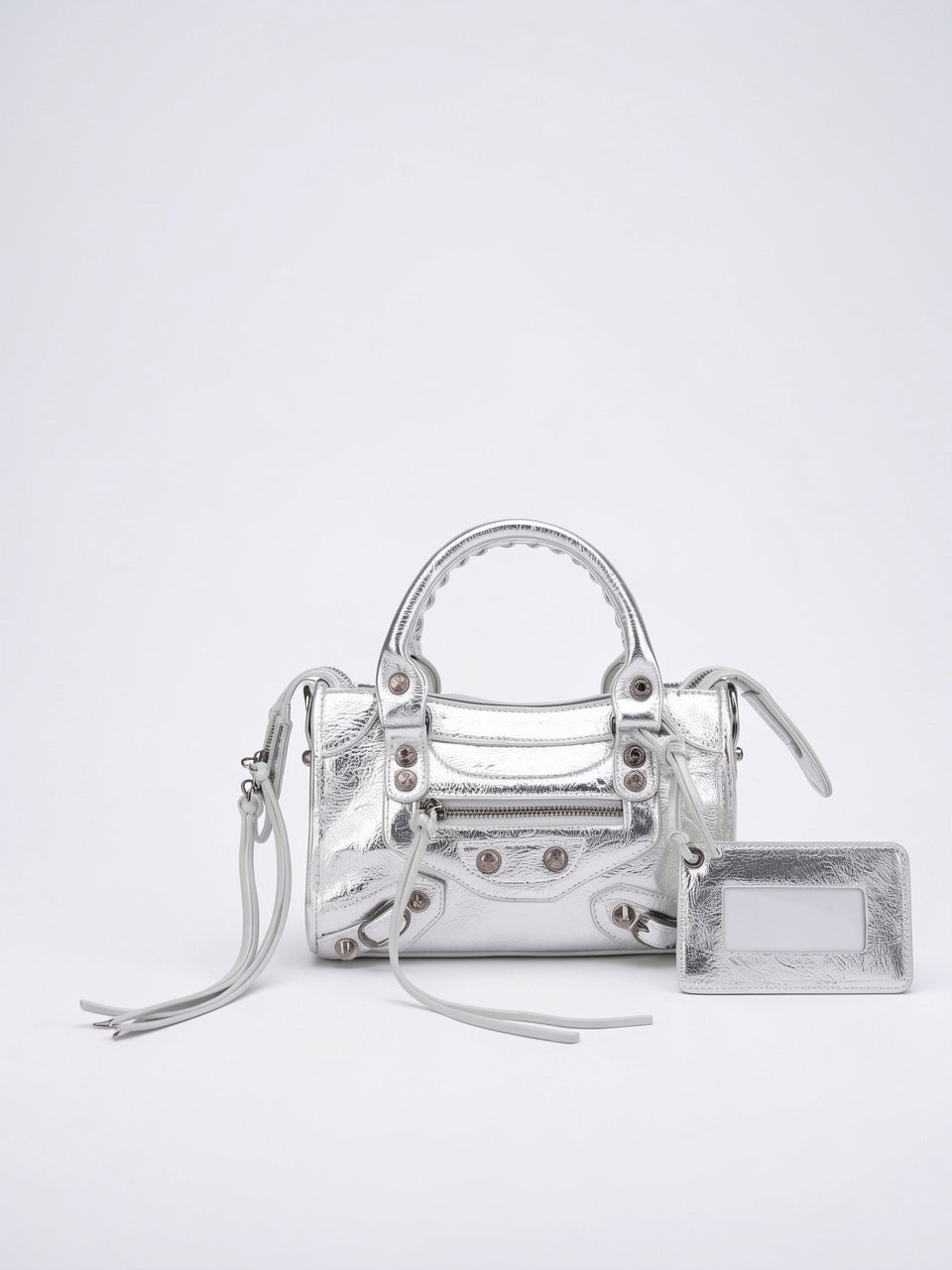 Ysilda — Sac à main tendance - Argenté 24x8x15cm