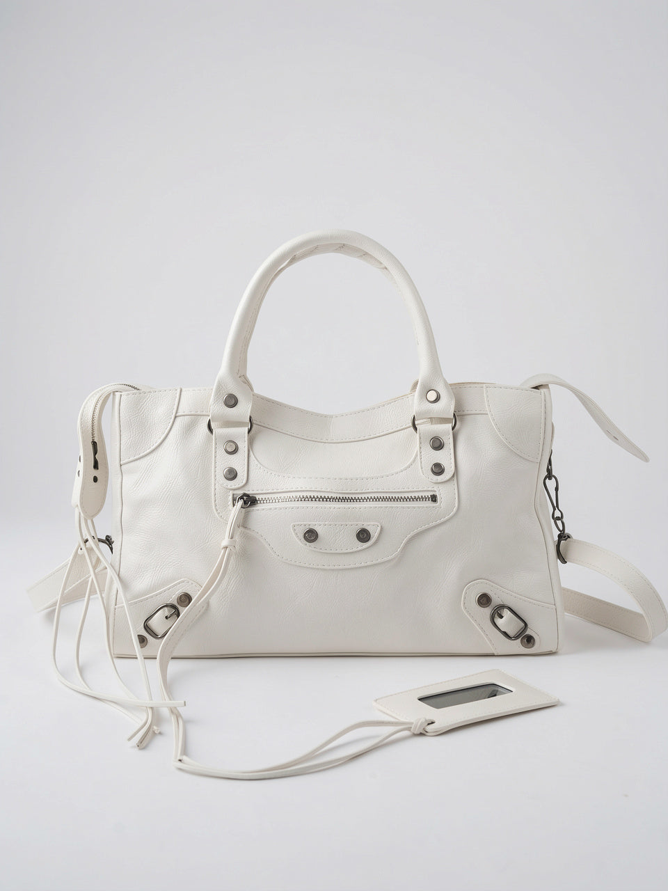Ysilda — Sac à main tendance - Blanc 38x10x23cm