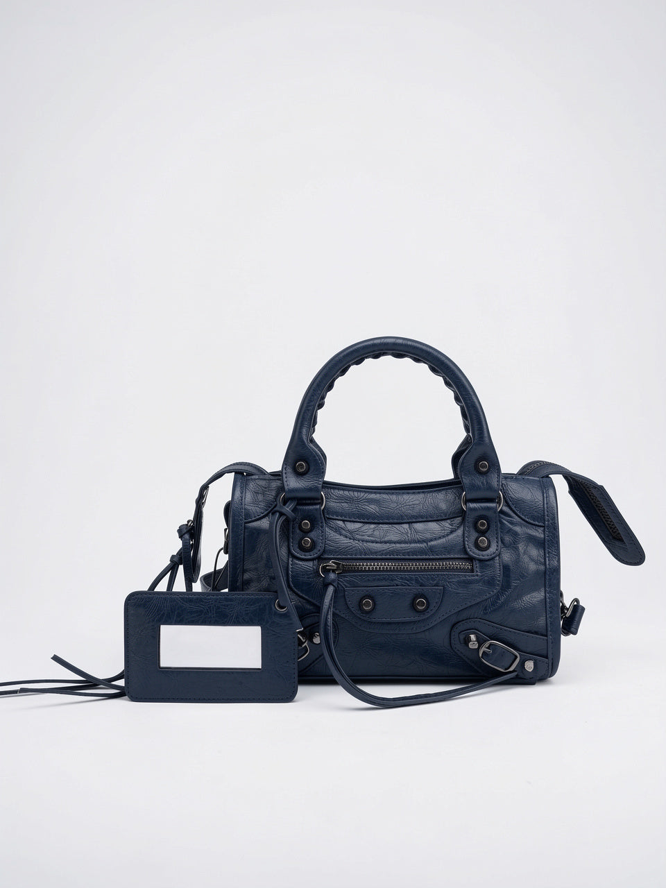 Ysilda — Sac à main tendance - Bleu Foncé 24x8x15cm