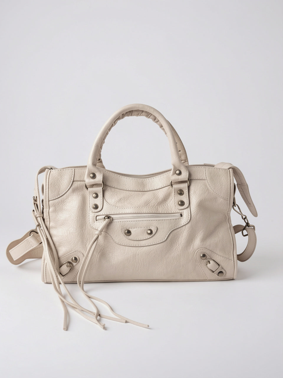 Ysilda — Sac à main tendance - Gris Clair 38x10x23cm