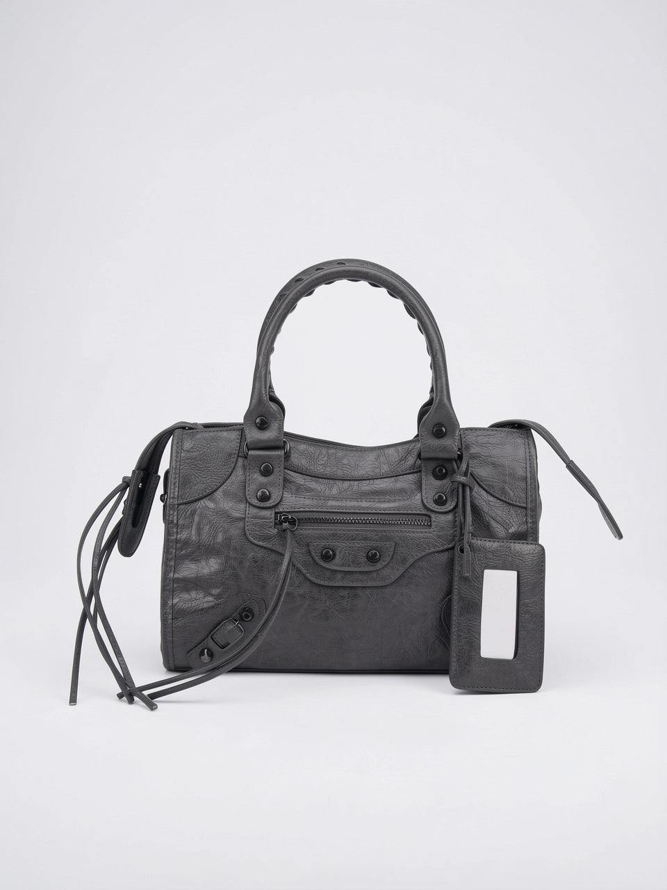 Ysilda — Sac à main tendance - Gris Foncé 30x10x22cm
