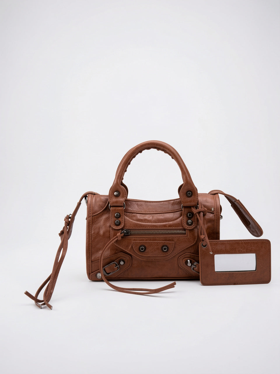 Ysilda — Sac à main tendance - Marron 24x8x15cm