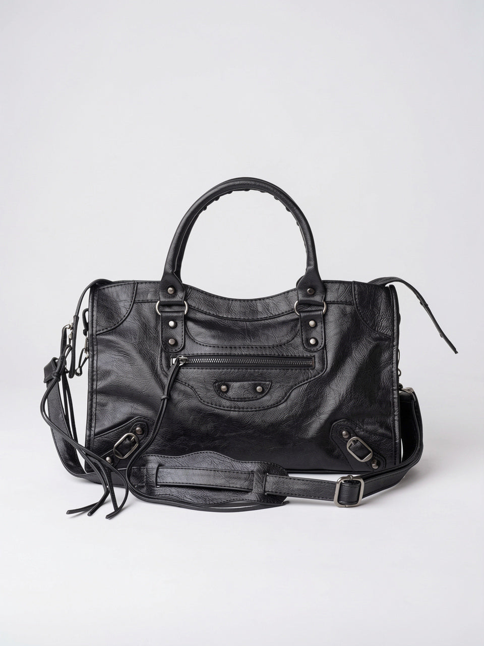 Ysilda — Sac à main tendance - Noir 38x10x23cm