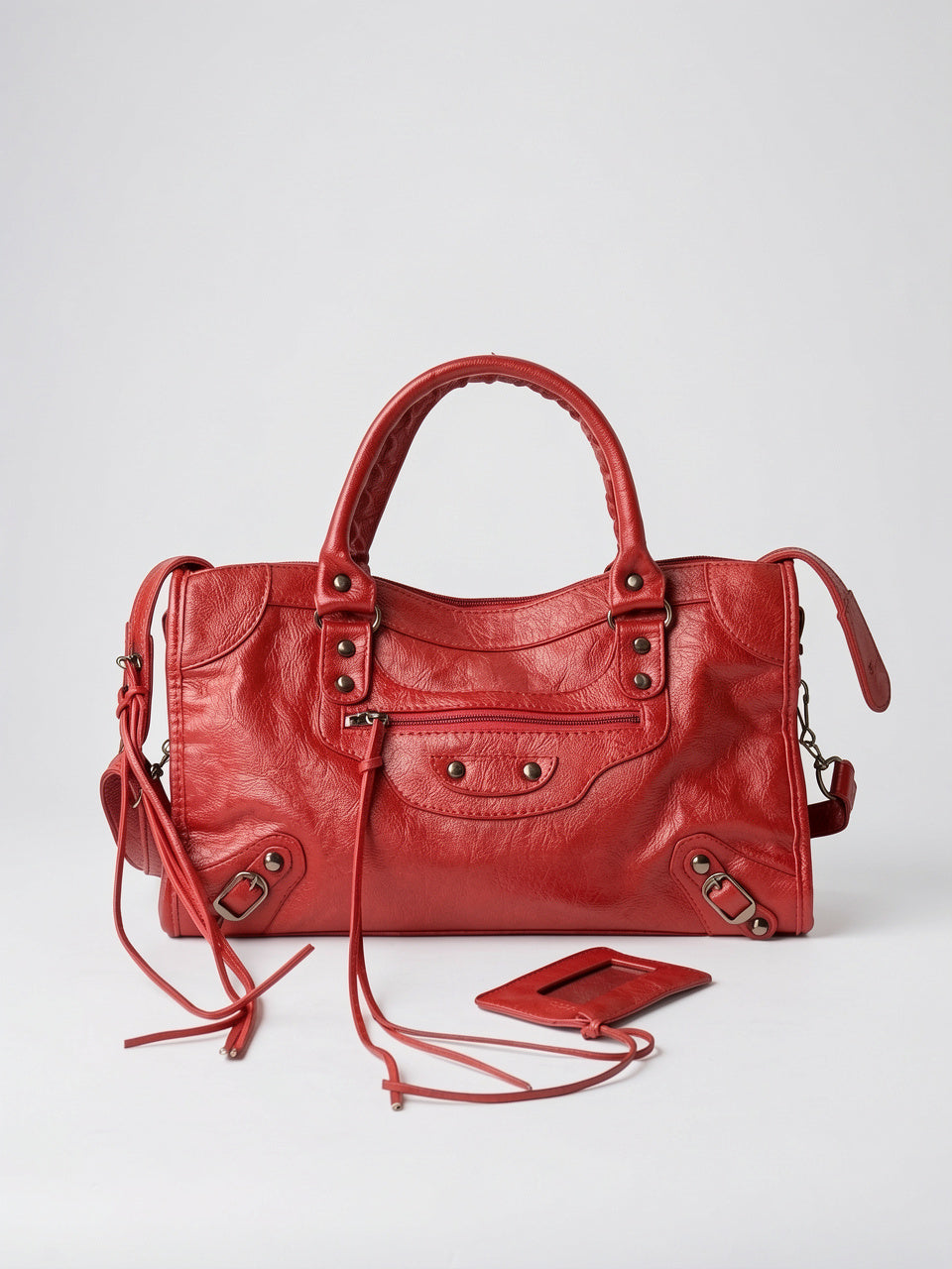 Ysilda — Sac à main tendance - Rouge 38x10x23cm