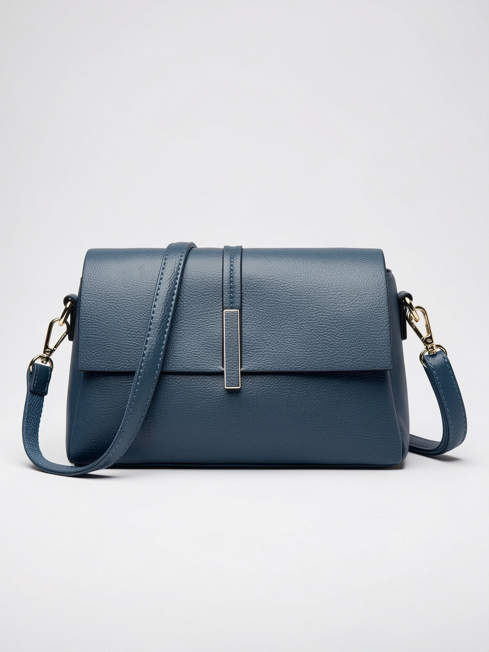 Ysilla — Sac besace femme - Bleu Cuir PU