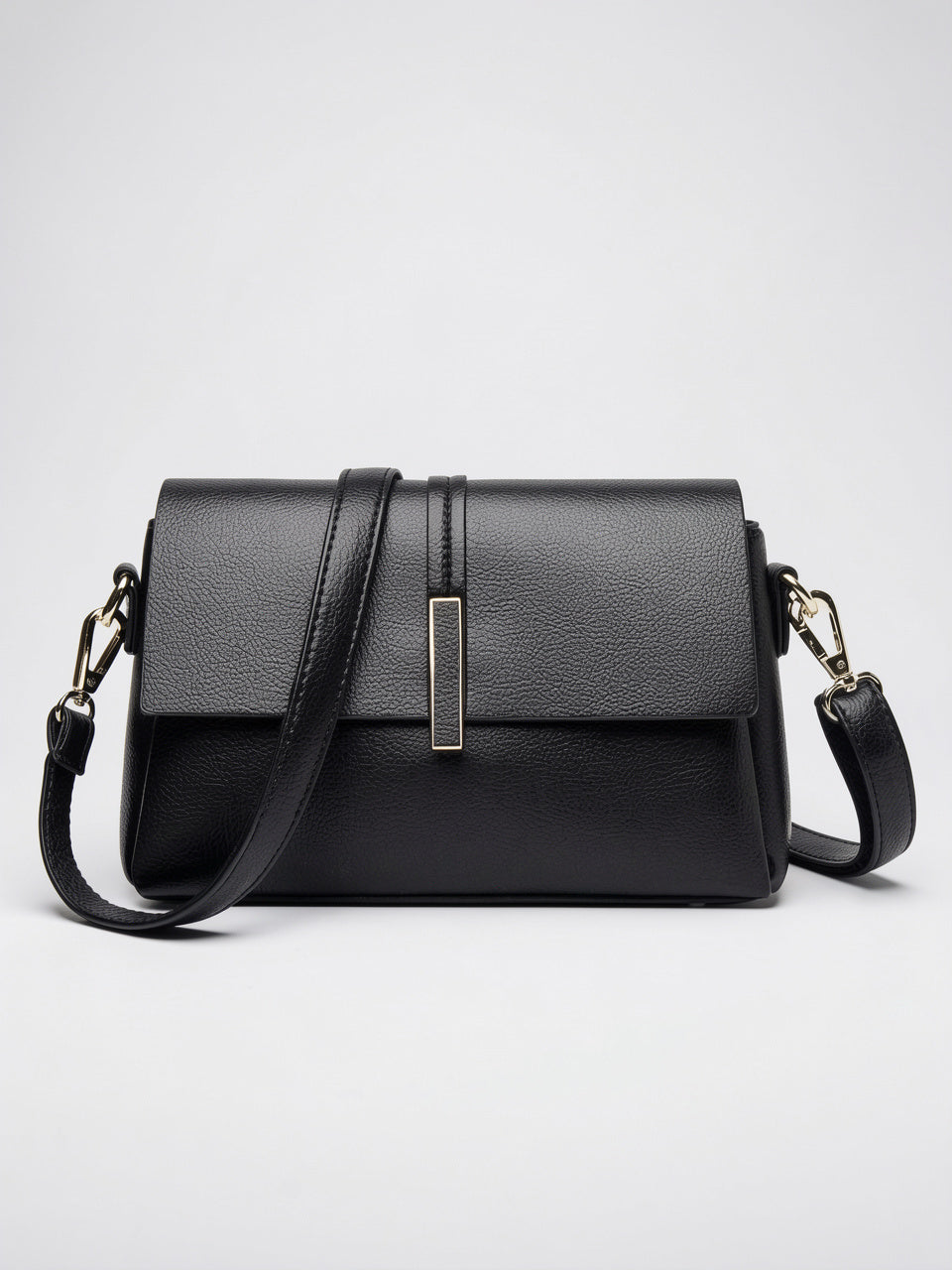 Ysilla — Sac besace femme - Noir Cuir PU