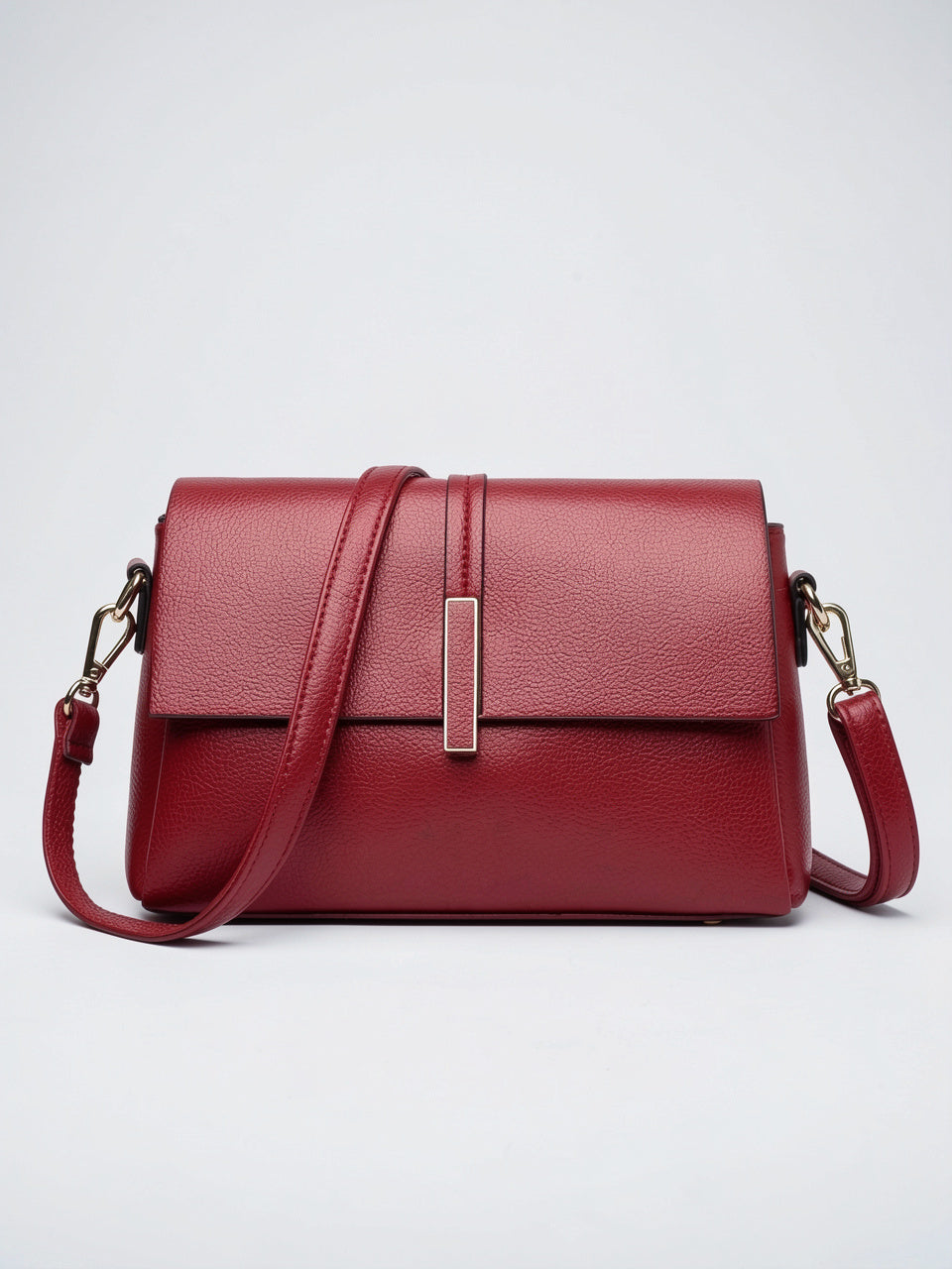 Ysilla — Sac besace femme - Rouge Cuir PU