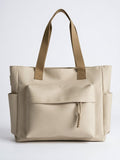 Ysora — Cabas Sac de Cours en Toile Imperméable - Beige