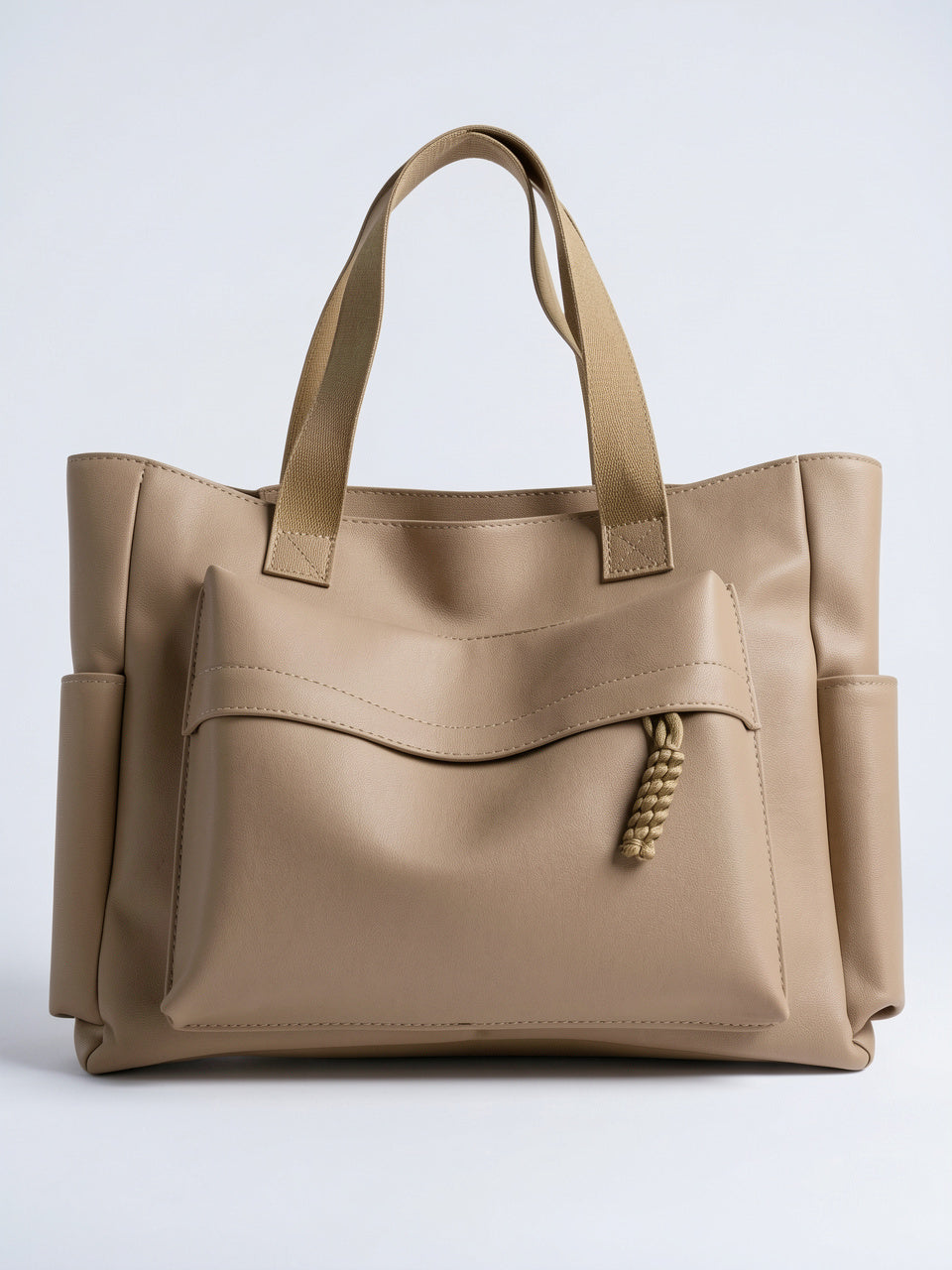 Ysora — Cabas Sac de Cours en Toile Imperméable - Kaki