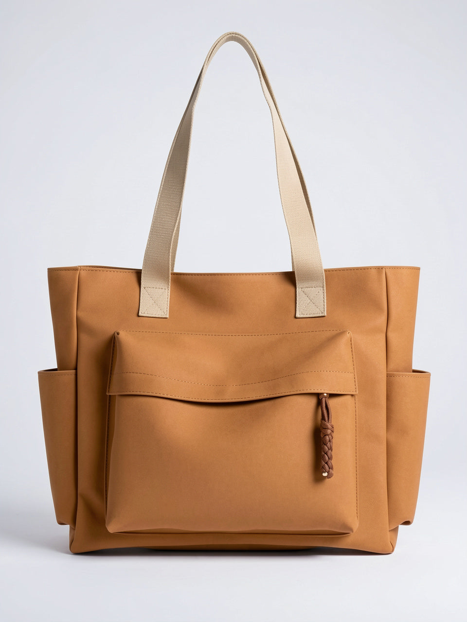 Ysora — Cabas Sac de Cours en Toile Imperméable - Marron