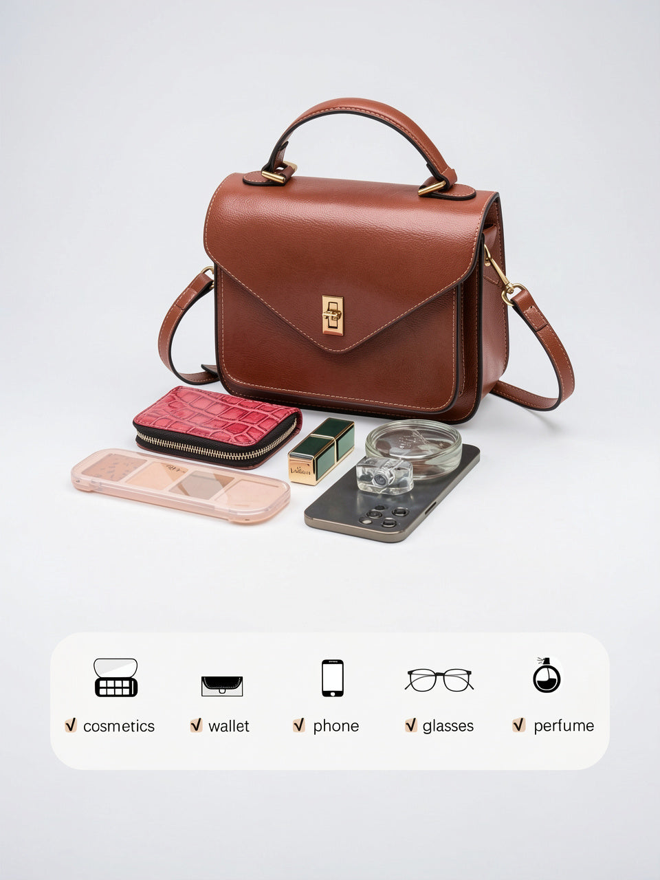 Ysora — Sac à bandoulière femme en cuir - 13