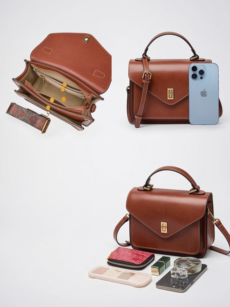 Ysora — Sac à bandoulière femme en cuir - 8