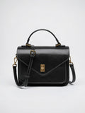 Ysora — Sac à bandoulière femme en cuir - Noir Cuir Femme