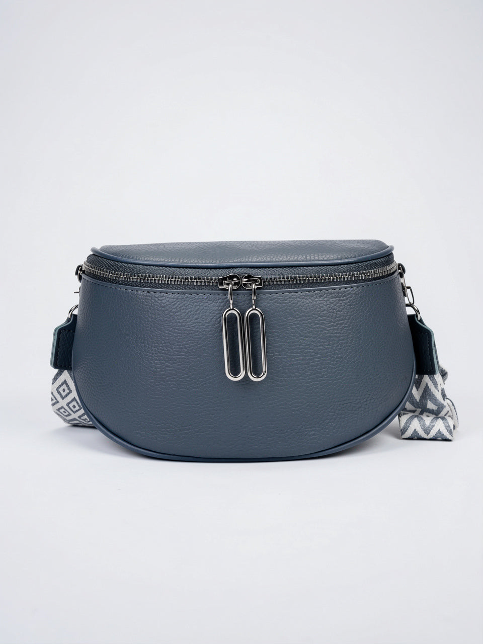 Ysora — Sac banane femme cuir - Bleu Cuir Vegan Femme