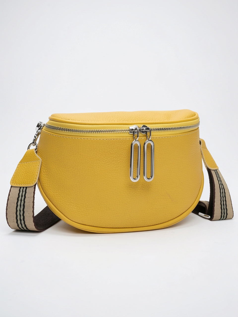 Ysora — Sac banane femme cuir - Jaune Cuir Vegan Femme