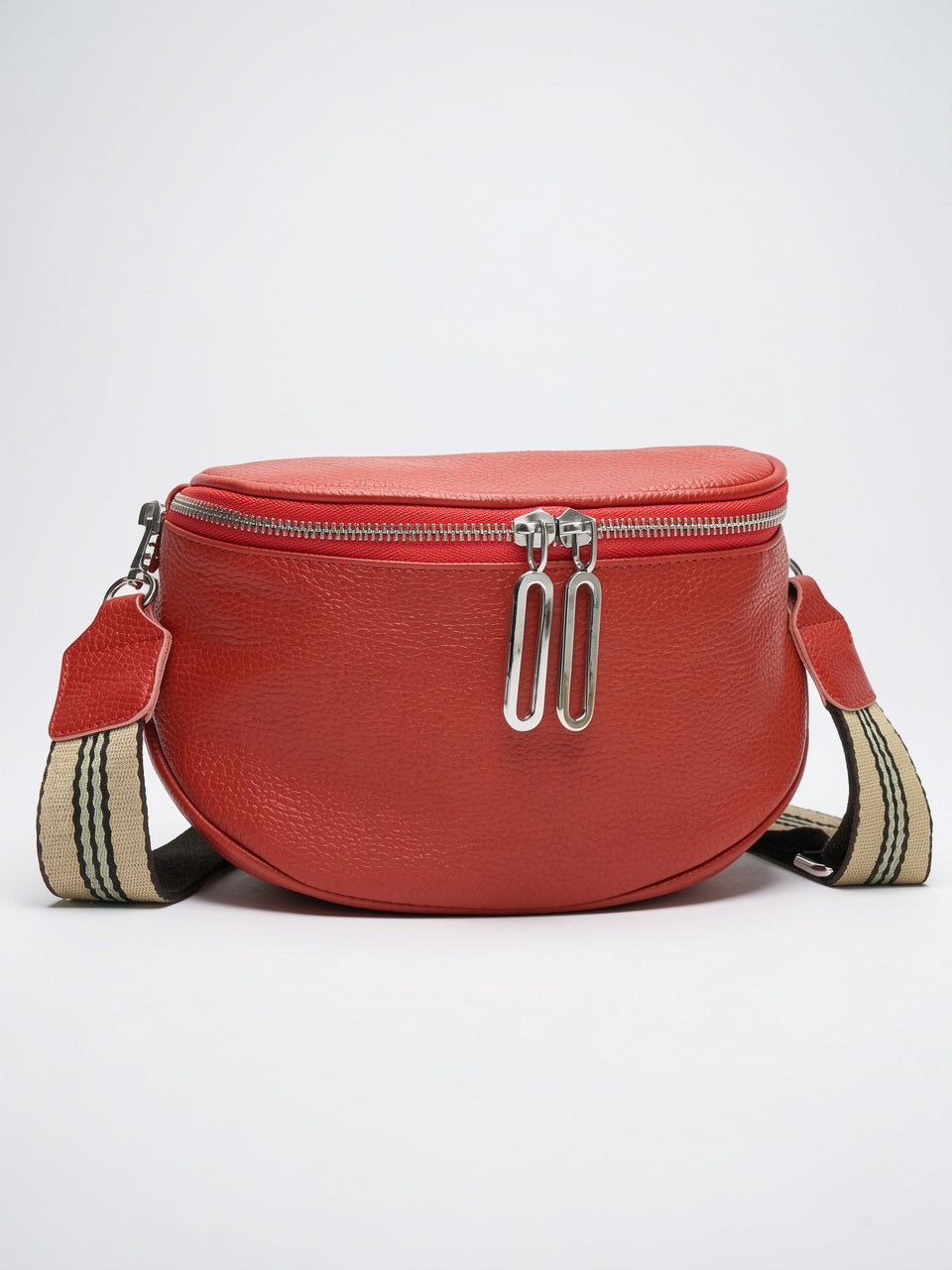 Ysora — Sac banane femme cuir - Rouge Cuir Vegan Femme