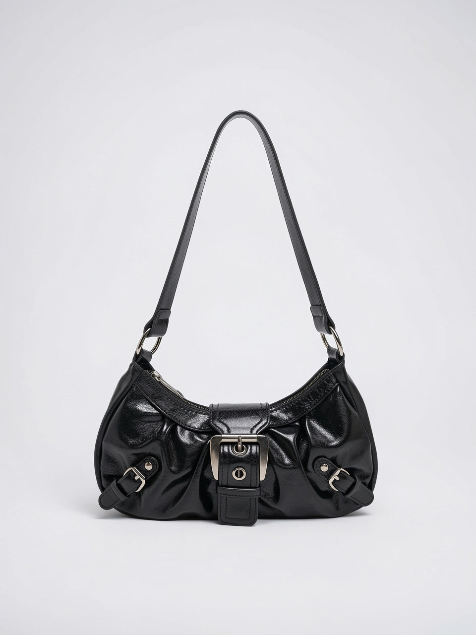 Ysora — Sac hobo rétro à main à bandoulière - Noir