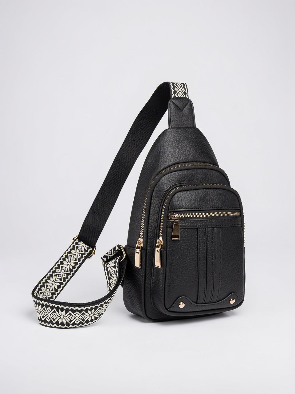 Ysora — Sac poitrine à bandoulière femme - Noir