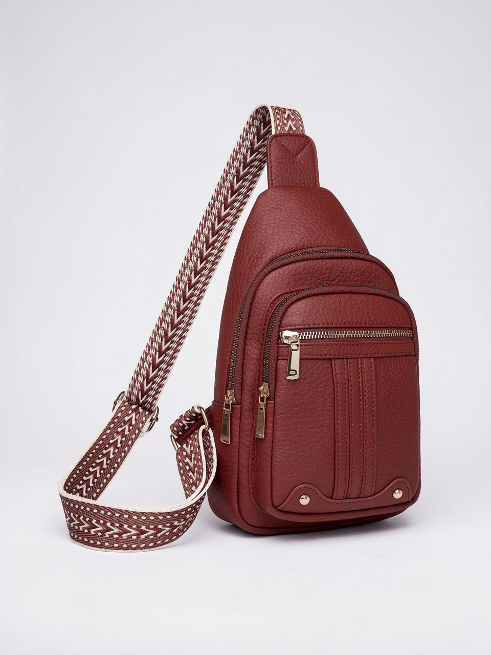 Ysora — Sac poitrine à bandoulière femme - Rouge