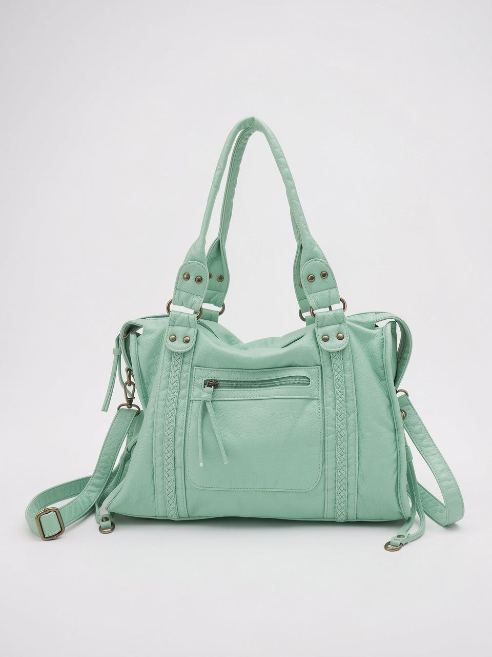 Zélia — Sac de cours - Vert Menthe Pastel