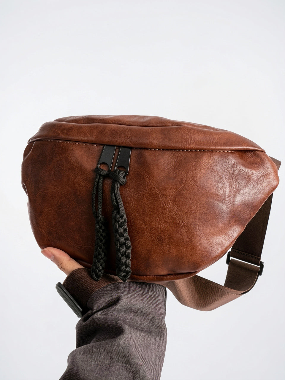 Zénobie — Grand sac banane en cuir - 2